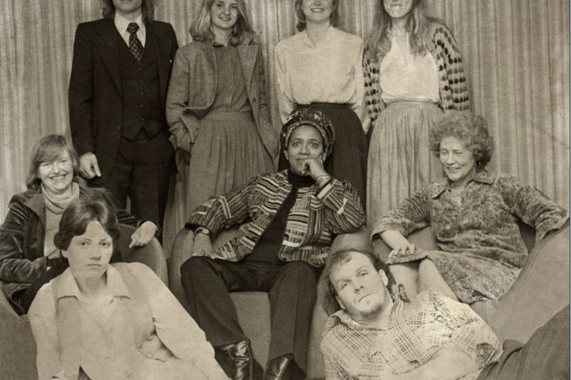 1979 contestants with judges Susan Griffin, Audre Lorde and Jean Valentine (middle row, left to right)