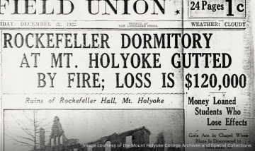 Headline from the December 22, 1922 Springfield Union newspaper