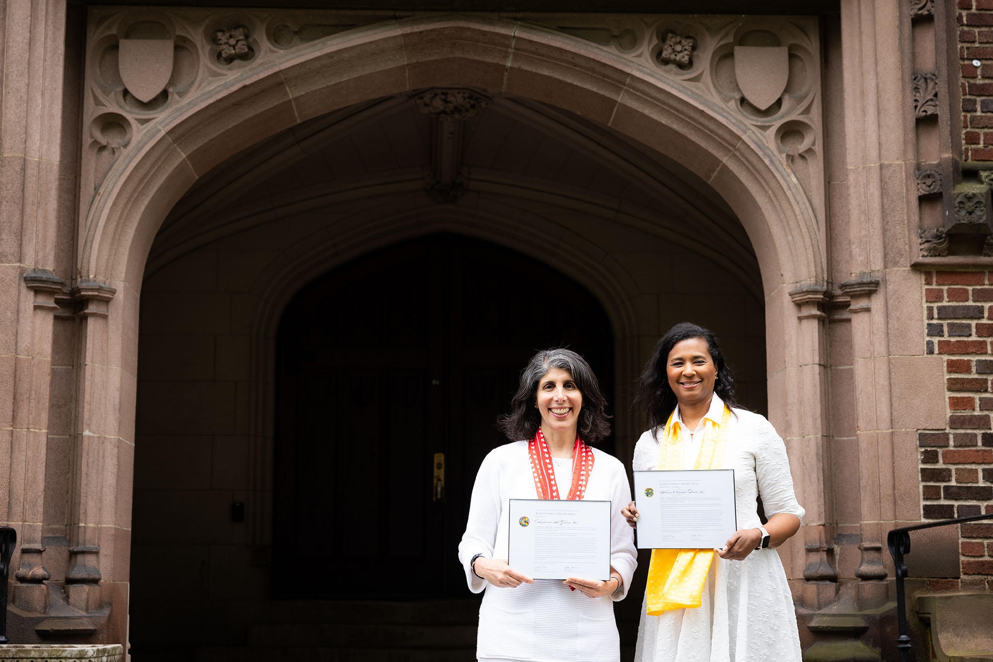 Left to Right: Suzy George ’90 and Aimée Eubanks Davis ’95 were honored at Reunion II on May 31, 2025