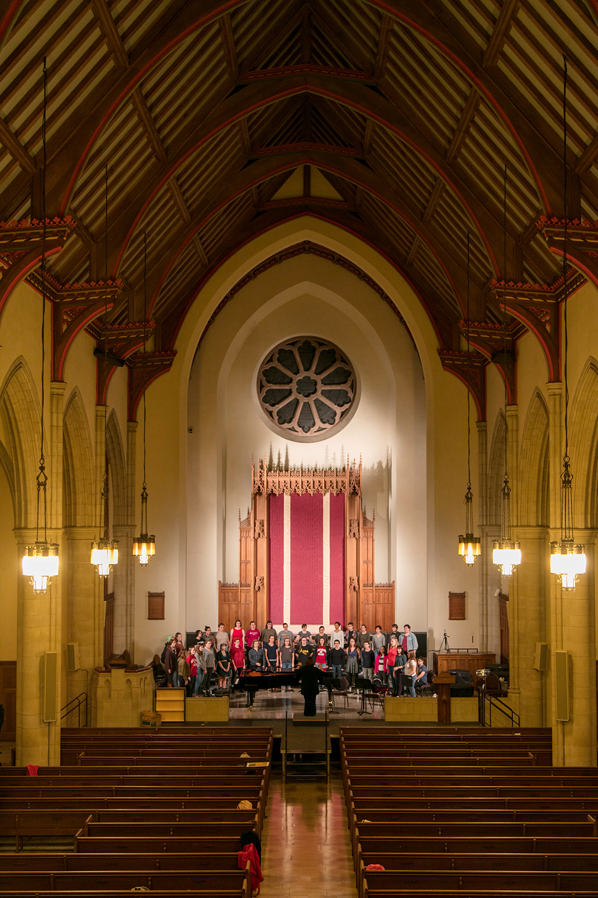 The historic, 900-seat Abbey Chapel houses a nineteenth-century Skinner organ and a Fisk Tracker Organ for music productions.