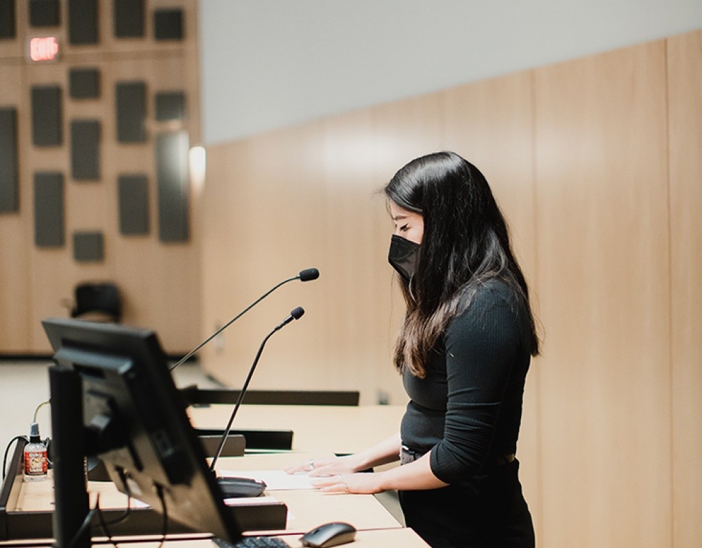 Contestant Jocelyn Maeyama of Wesleyan University.