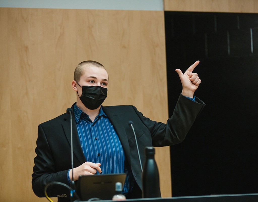 Glascock Intercollegiate Poetry Competition 2022 winner, Clare O’Gara of Smith College.