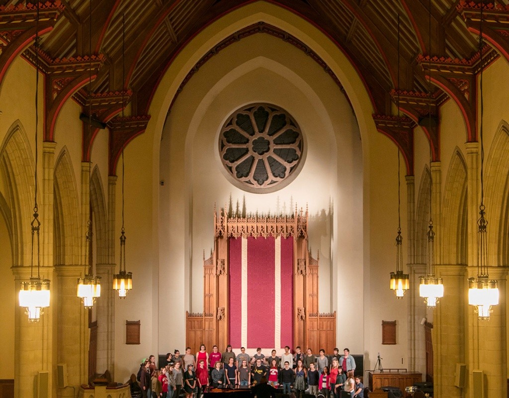 The historic, 900-seat Abbey Chapel houses a nineteenth-century Skinner organ and a Fisk Tracker Organ for music productions.