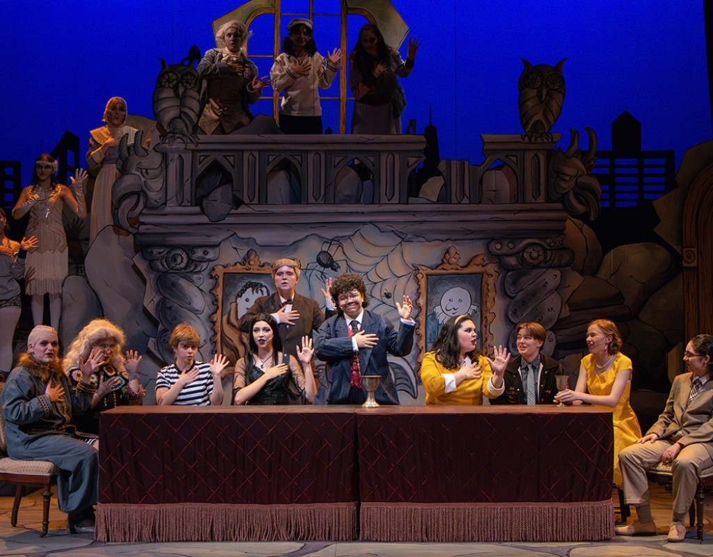 “The Addams Family: A New Musical Comedy” written by Marshall Brickman and Rick Elice, with music and lyrics by Andrew Lippa, based on characters by Charles Addams, directed by Noah Ilya-Alexis Tuleja