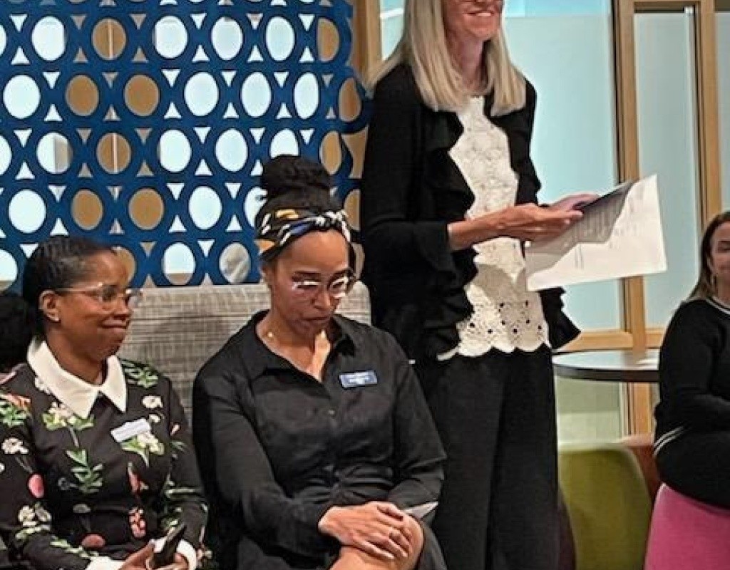 Speakers and esteemed guests at the Dr. Beverly Daniel Tatum Unity Center ceremony.