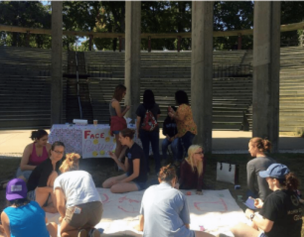 A Big/Little painting activity in 2018