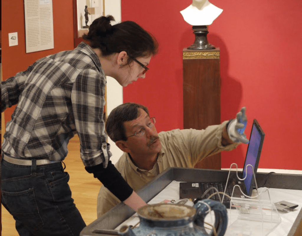 Using infra-red imaging to look under paintings in the Mount Holyoke Art Musseum