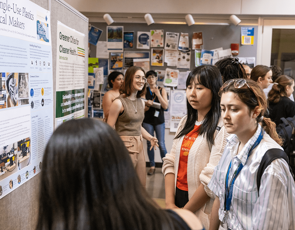 Student poster presentations at MWCE Climate Justice Summit.