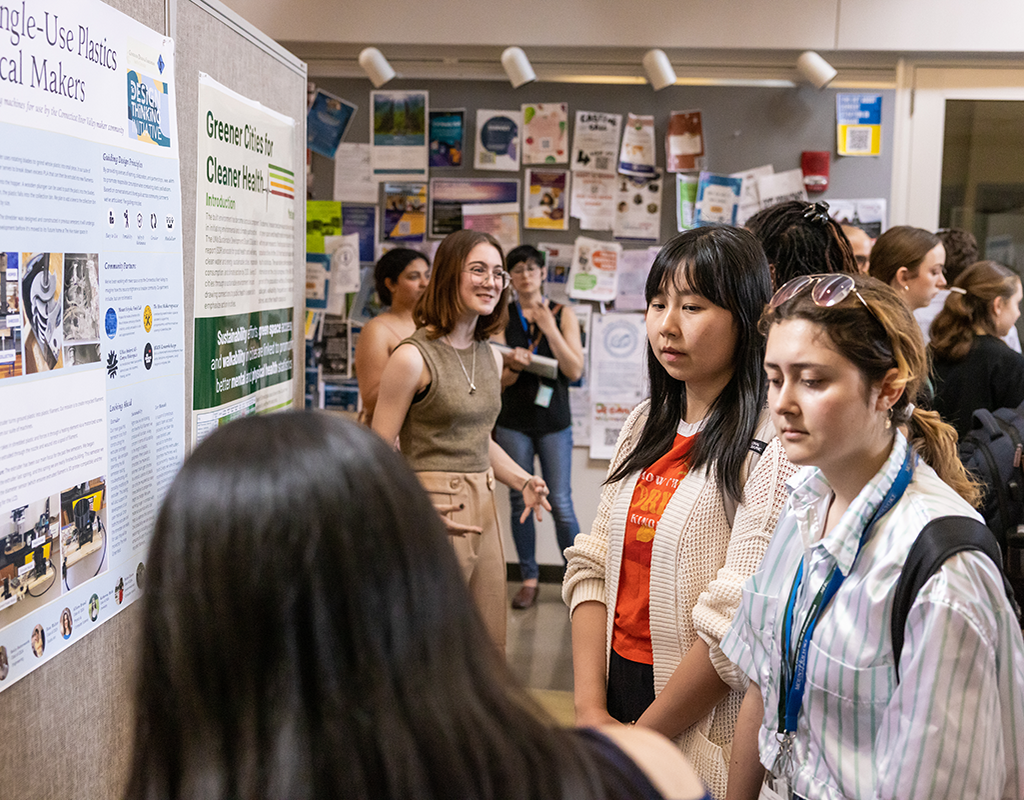 Student poster presentations at MWCE Climate Justice Summit.