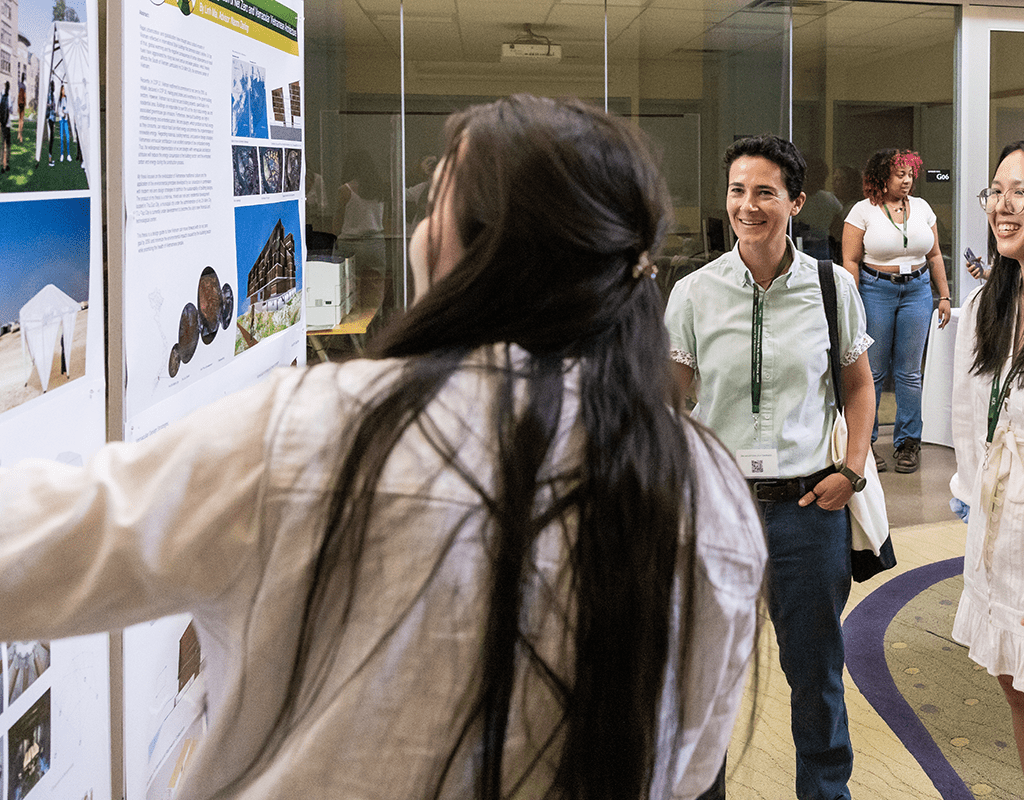 Student poster presentations at MWCE Climate Justice Summit.