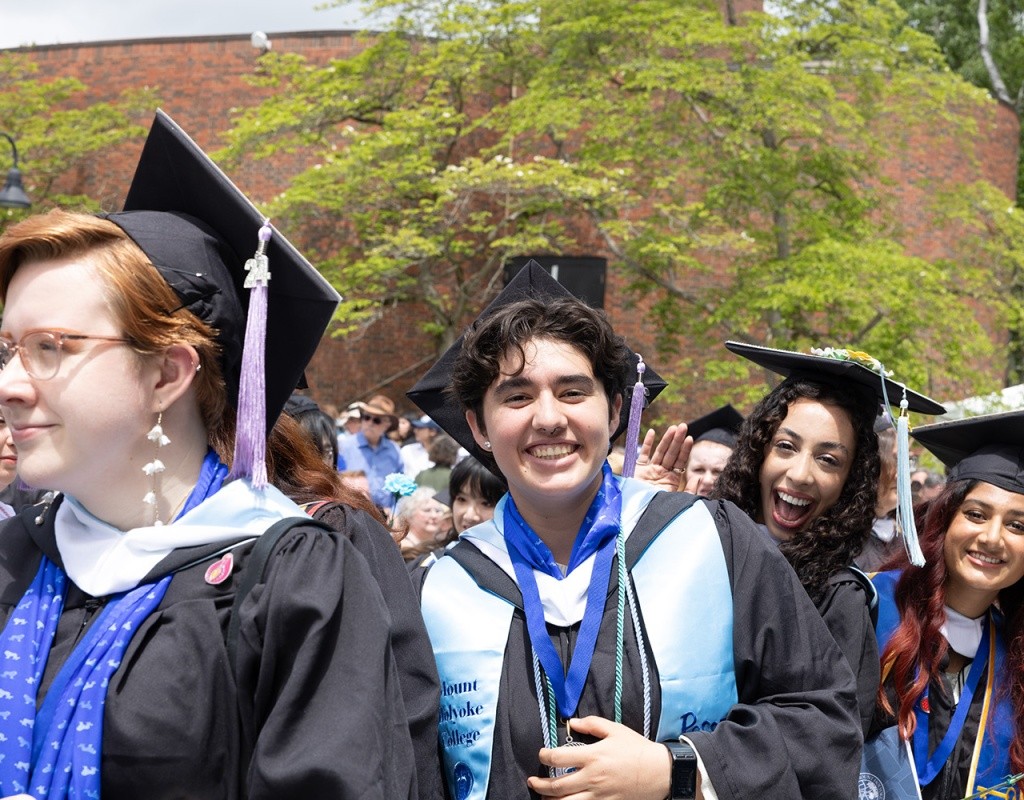 Mount Holyoke Commencement 2024 - Graduating students lined up