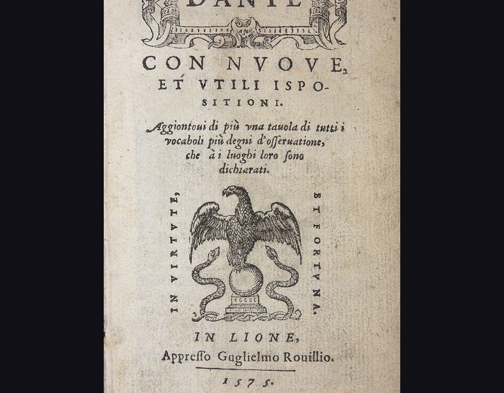 Dante, Divina Commedia, Lione, G. Rouillio, 1575 (pages)
