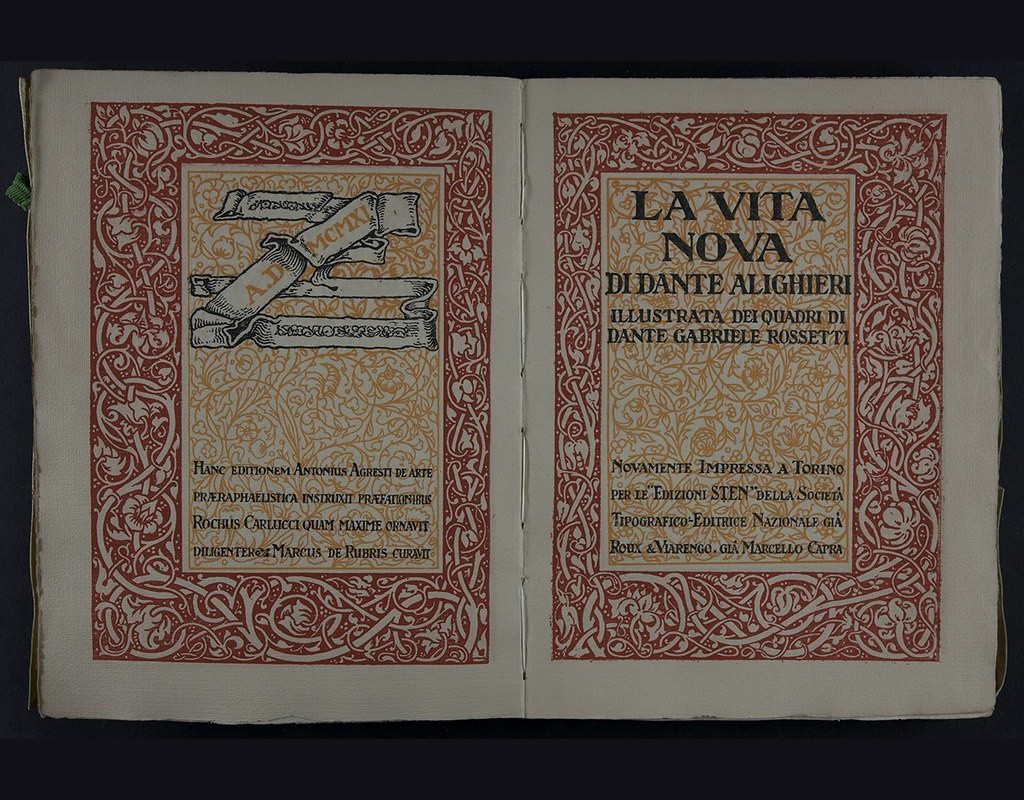 MHC Academic Departments Dante, La vita nova, Torino, STEN, 1911 (pages)