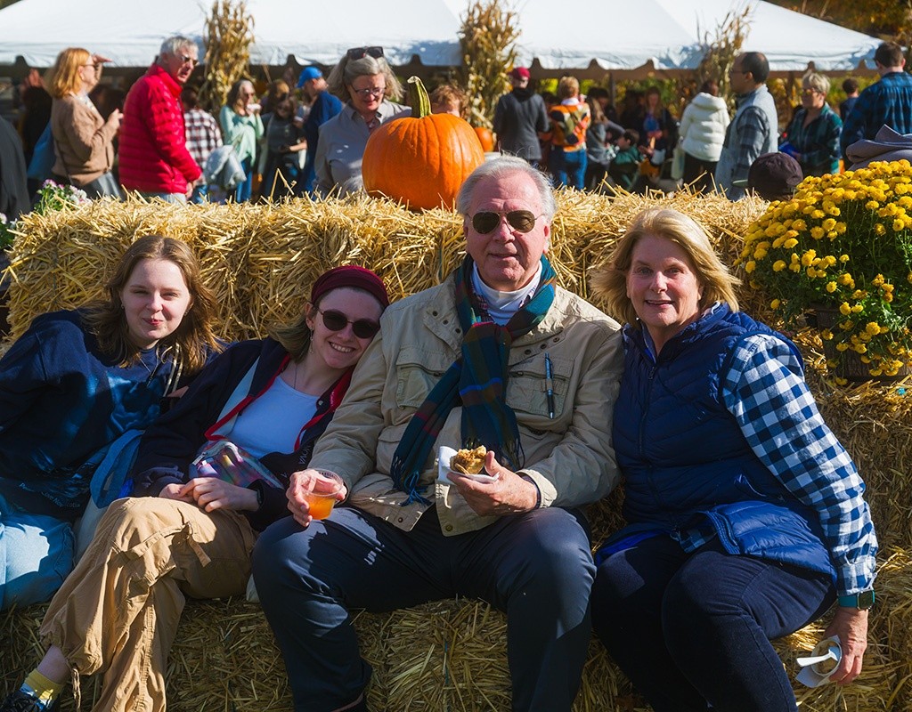 Family and friends at Mount Holyoke's Fall Fest, October 2024