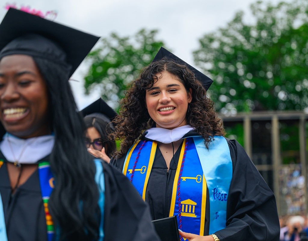 Student processes during Commencement 2025