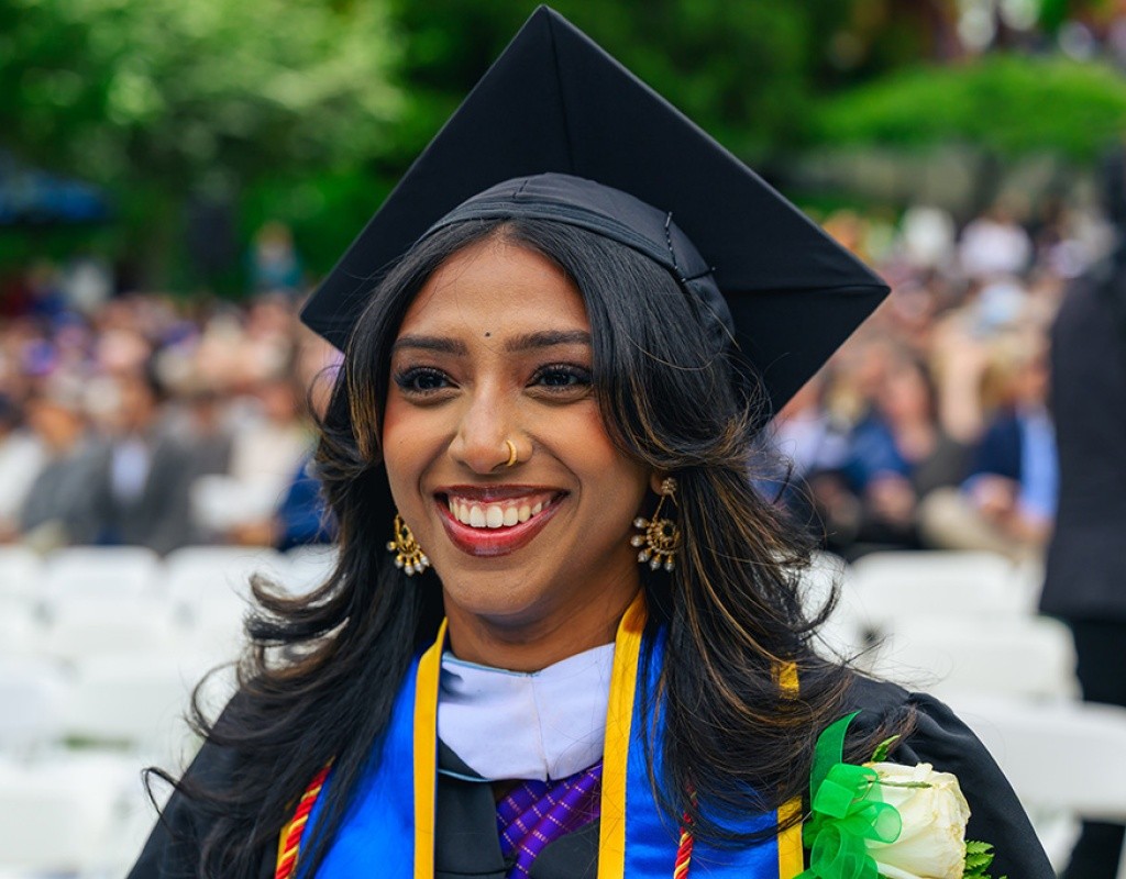 Student during Commencement 2025