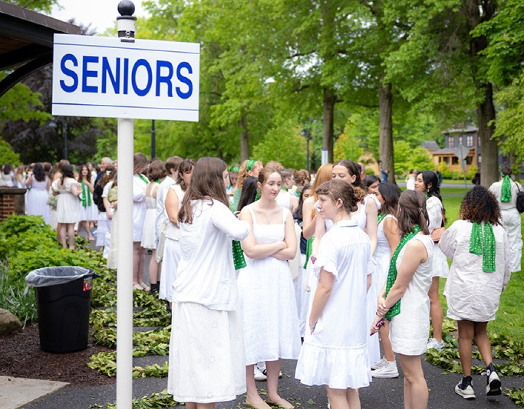 Class of 2025 lines up before the Laurel Parade