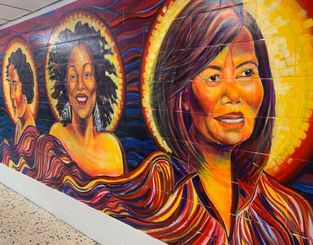 An image of empowerment greets students and staff daily at Lt. Clayre P. Sullivan Middle School, largely thanks to the efforts of one of the school’s teachers, Justin Griffin.