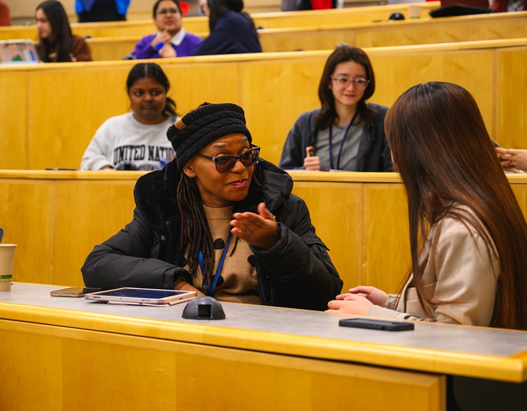 Students engage with one another during the Sophomore Institute.