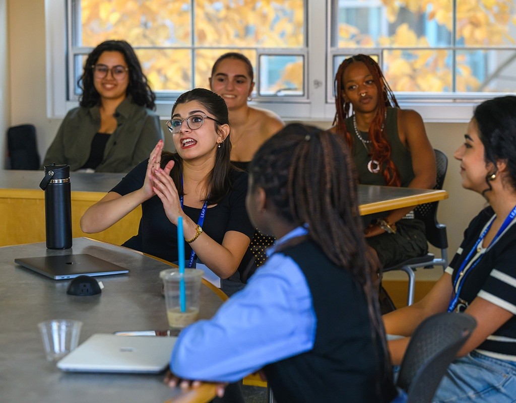 Audience participation at LEAP 2024, Mount Holyoke College