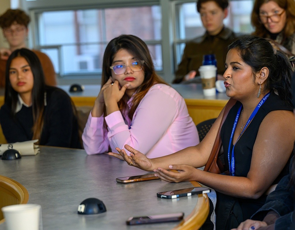 Audience participation at LEAP 2024, Mount Holyoke College
