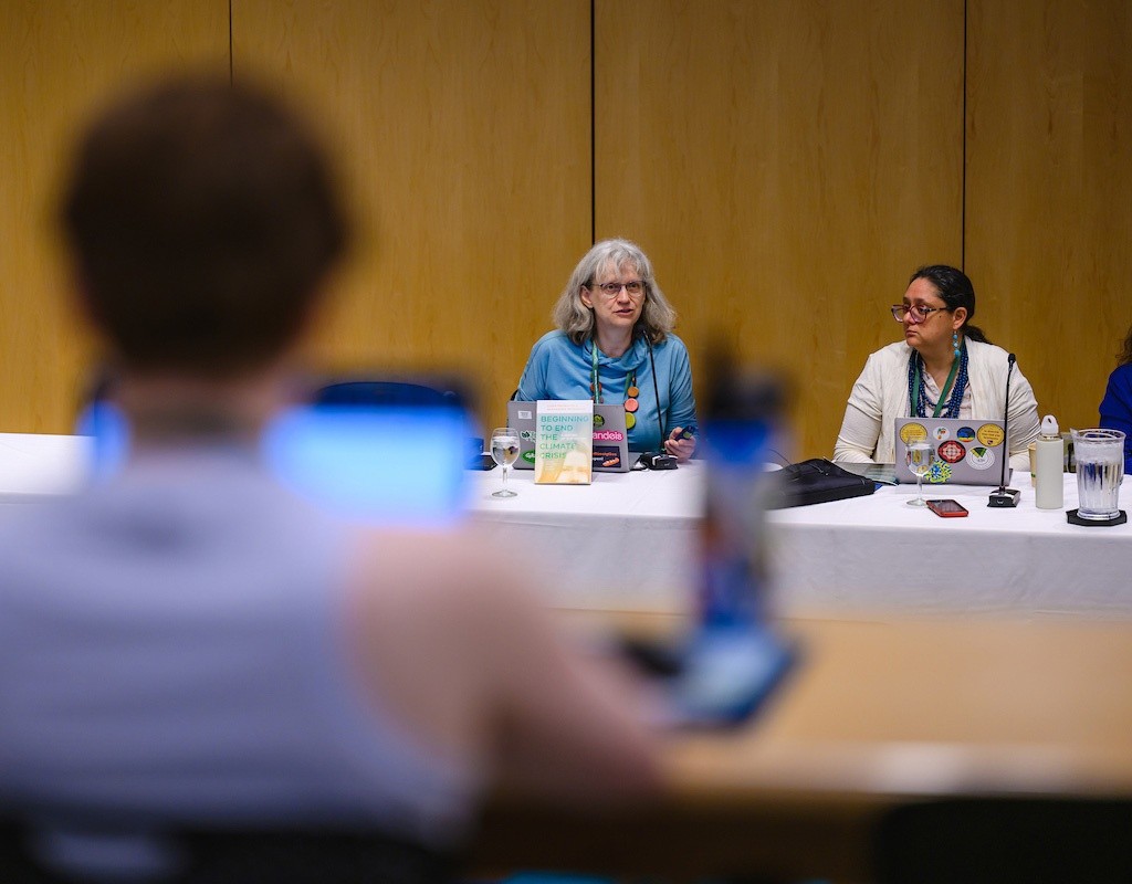 Panel discussion during the Summit on Feminist Leadership in Climate Justice held at Mount Holyoke College on April 25, 2025