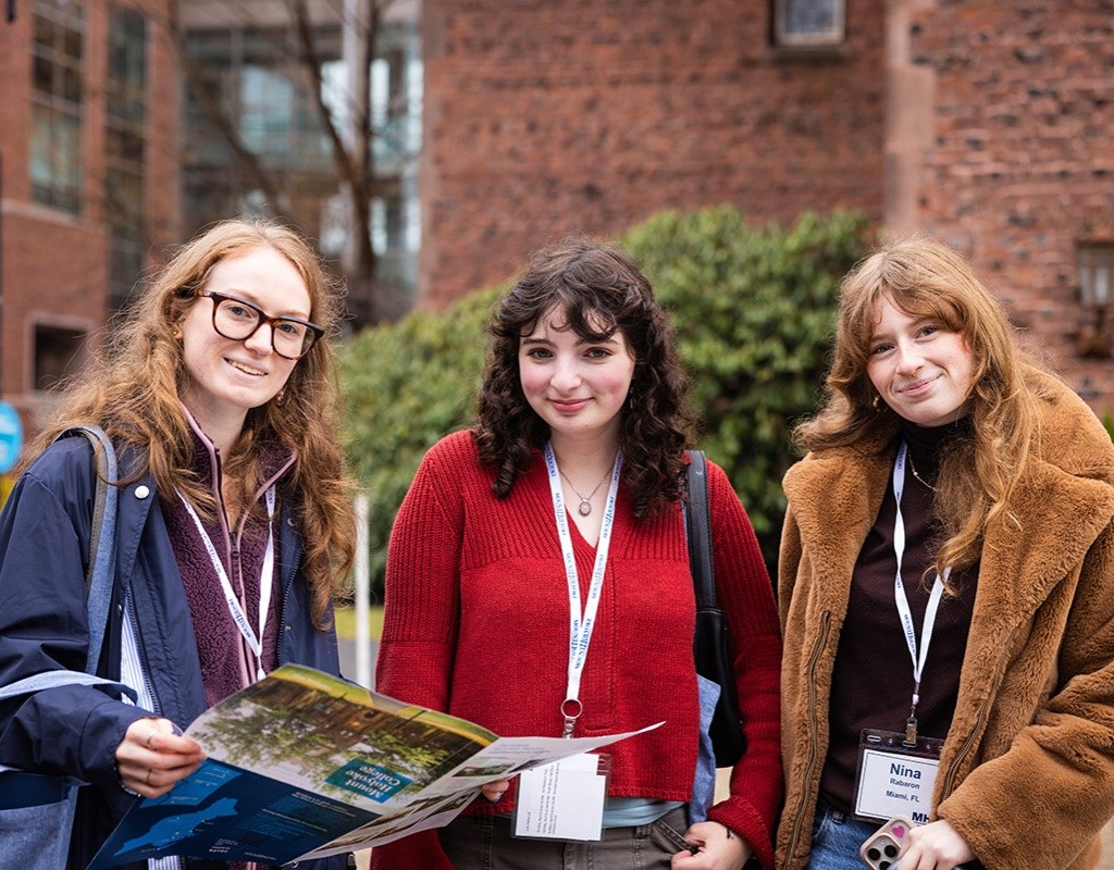 Experience MHC! participants on campus on April 5, 2025, Photo by Jo Chattman.