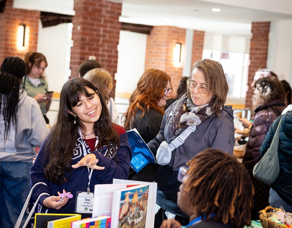 Experience MHC! tables in Blanchard Community Center. Photo by Jo Chattman.