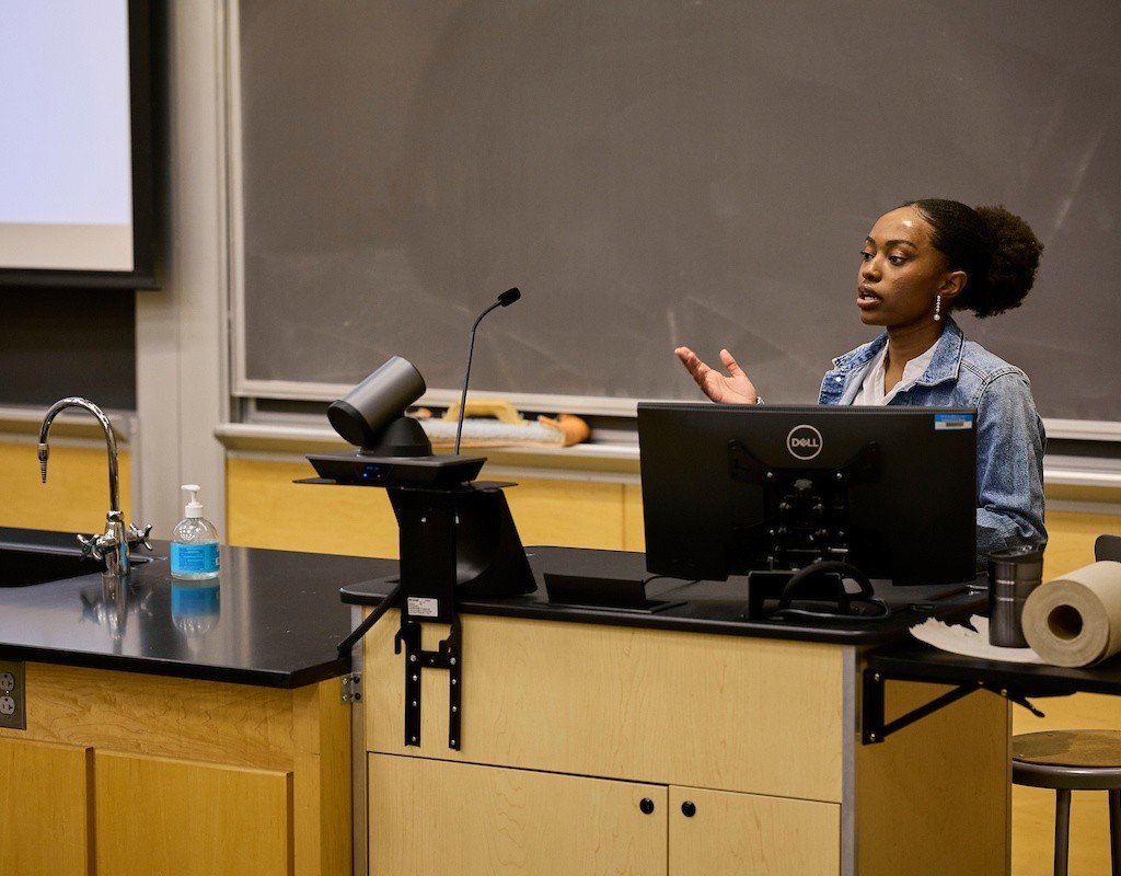 Mount Holyoke College | Senior Symposium 2024 - A 2024 graduate giving a presentation of their research