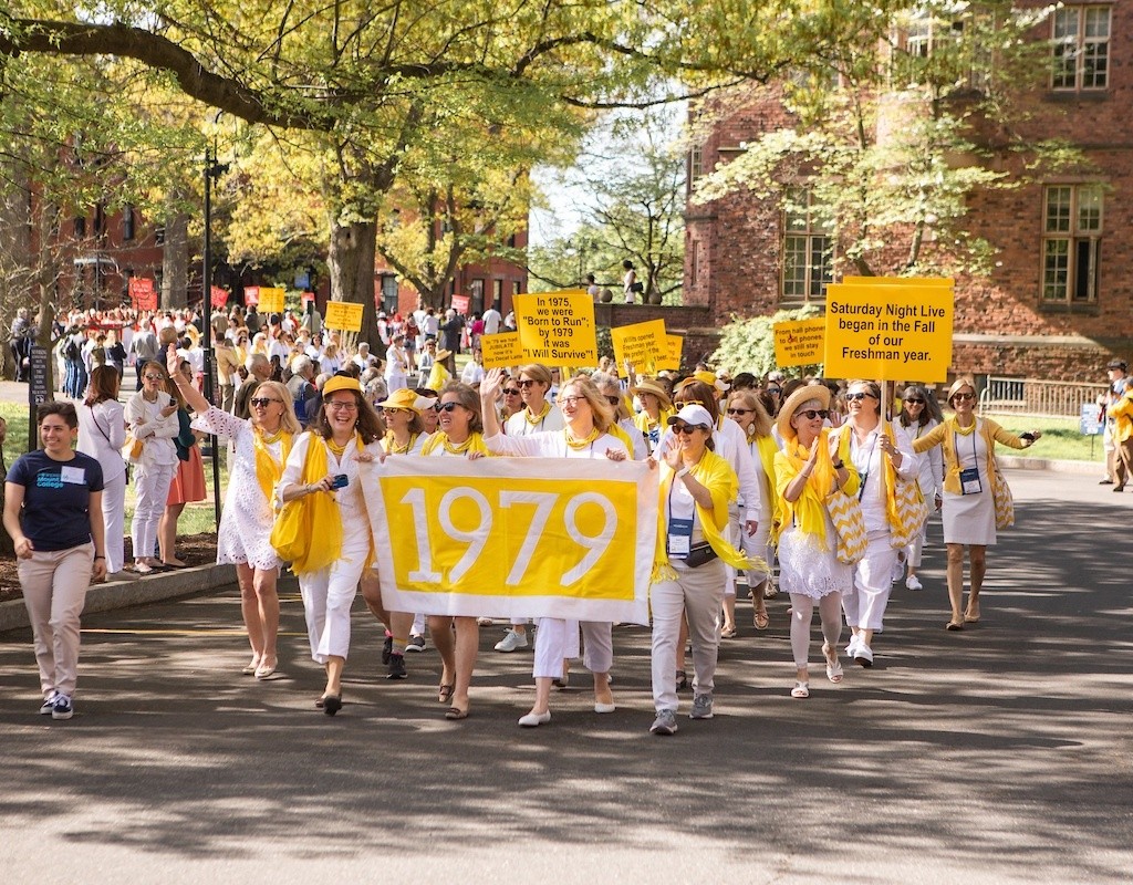 The class of 1979 marching in the 2019 Laurel Parade