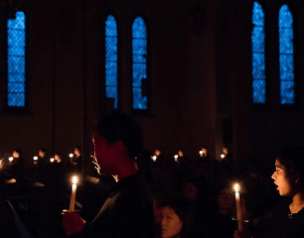 The chant processional begins the Vespers concert