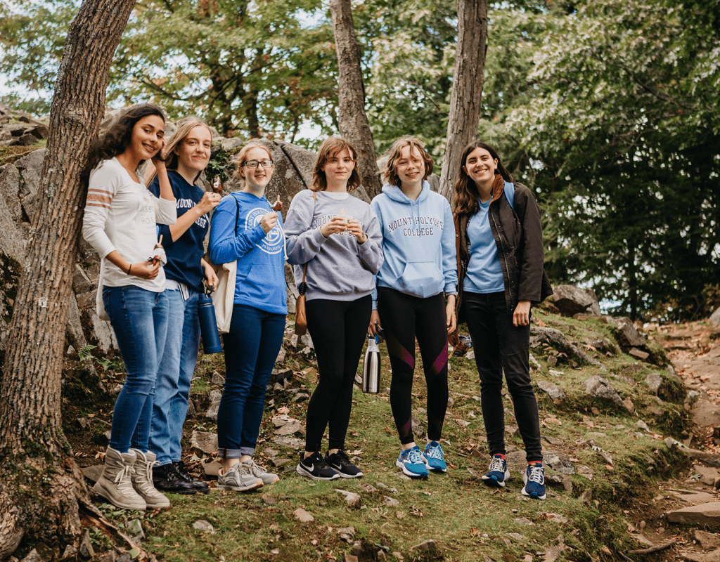 Students enjoying ice cream on Mountain Day
