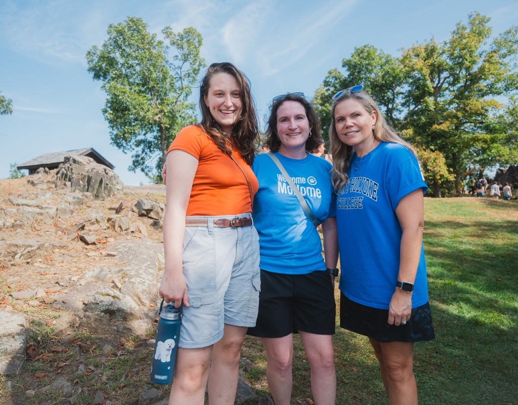 Mountain Day 2024 - Staff gather at the top of the mountain.