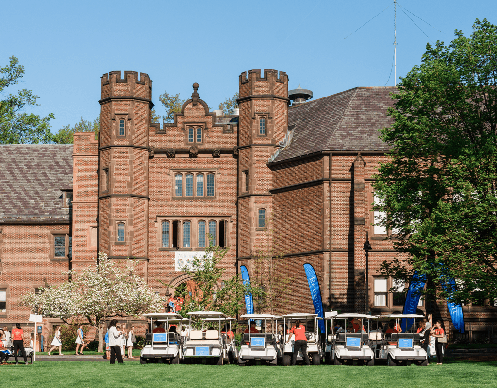 The fleet of golf carts used for Reunion weekend