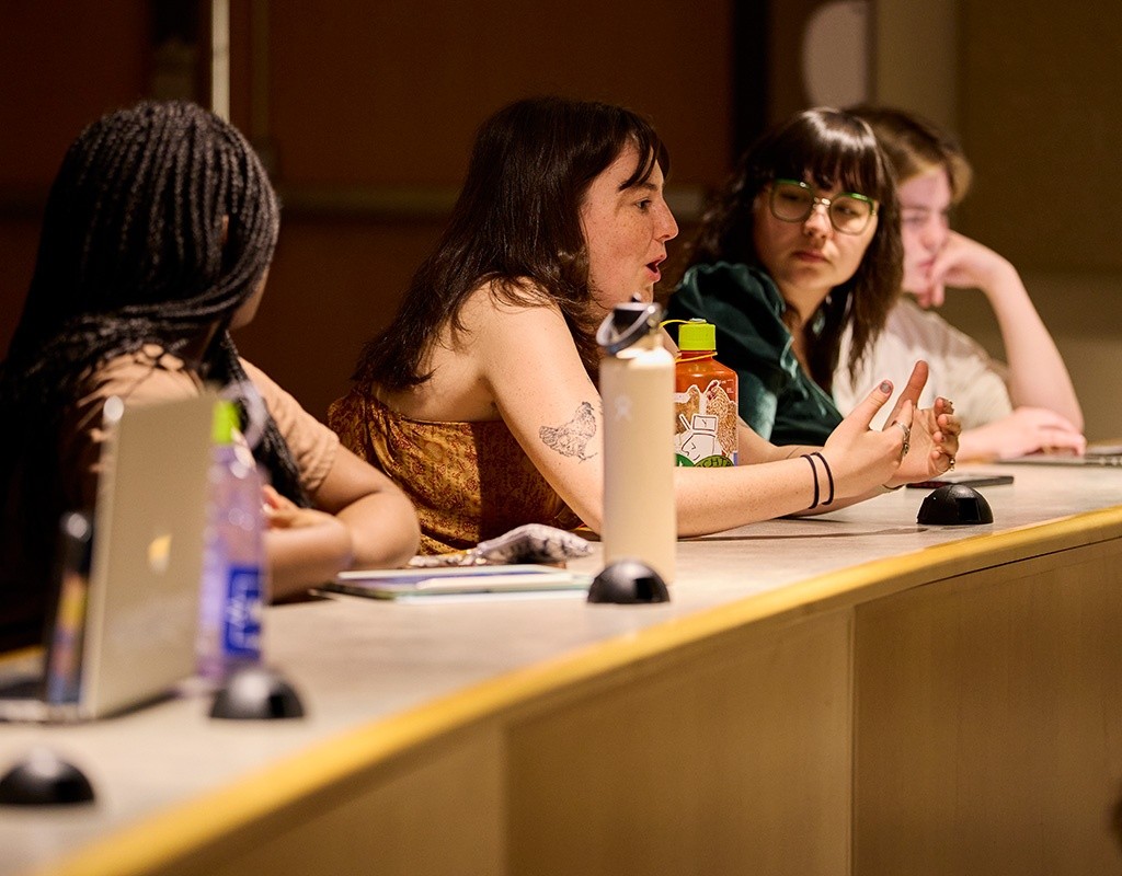 Senior presents during Senior Symposium at Mount Holyoke College, April 18, 2025.