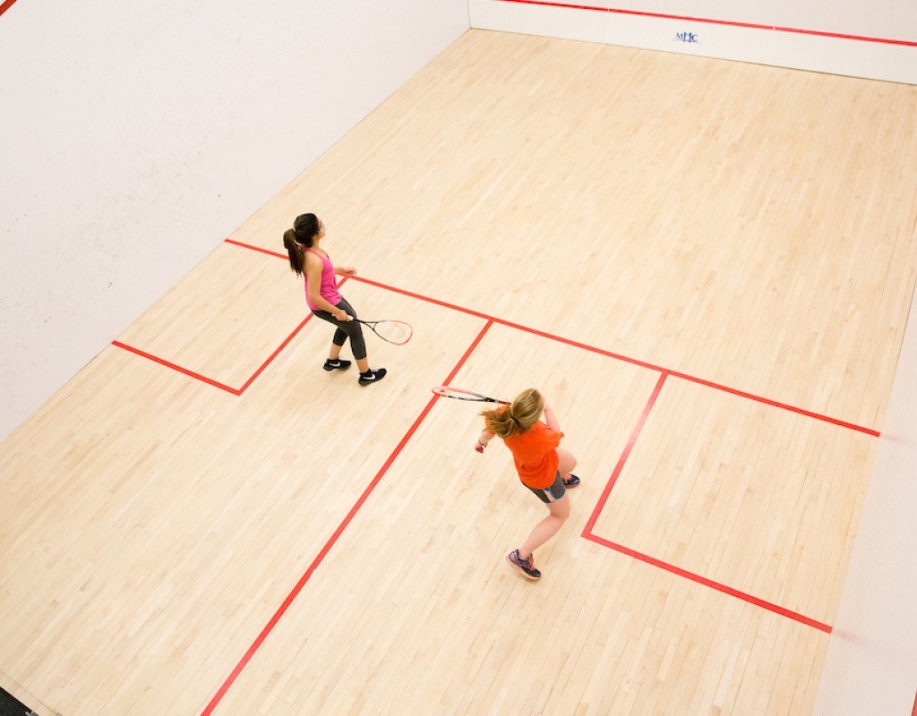 Students playing squash