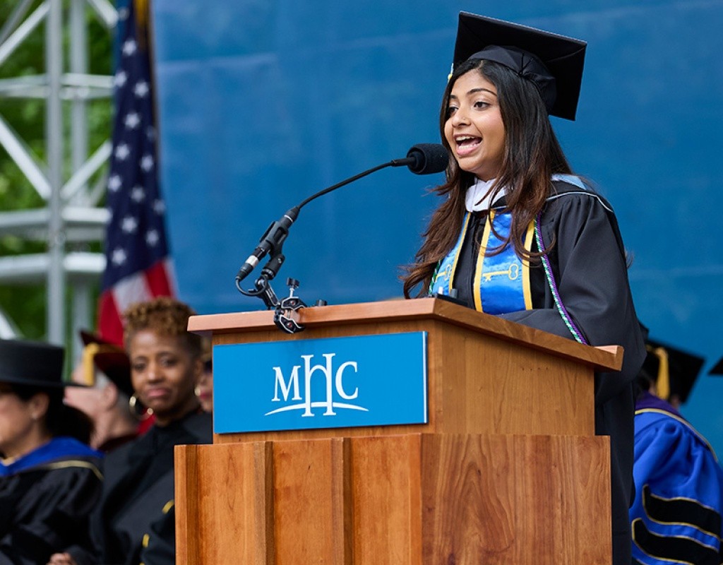 Tehani Chandrasena Perera ’25 student speaker at Mount Holyoke’s Commencement 2025