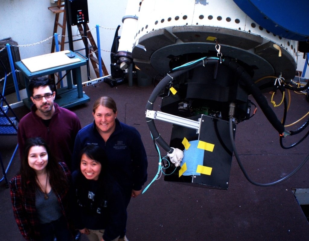 Students at the Williston Observatory