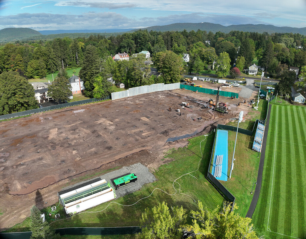 Geothermal bore work is complete as of May 2026