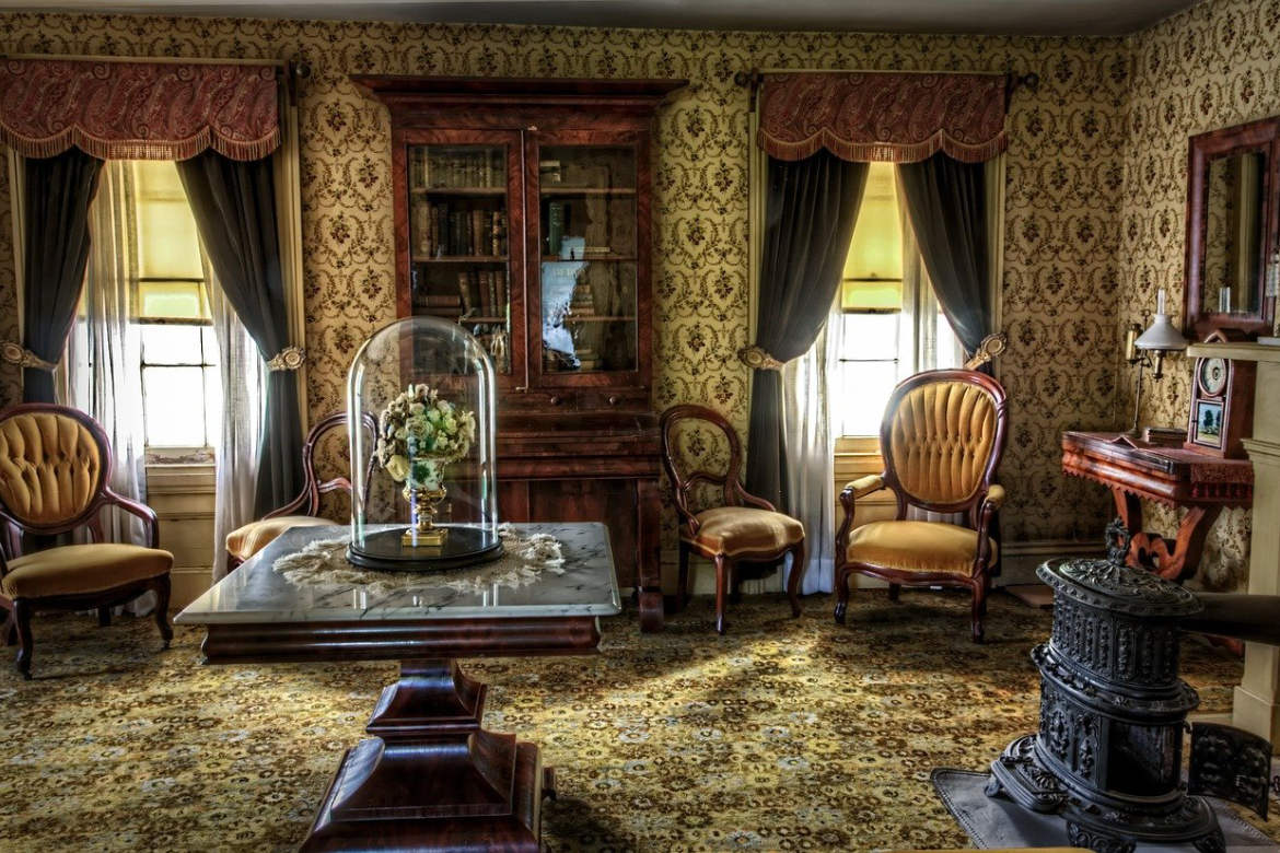 A vintage living room
