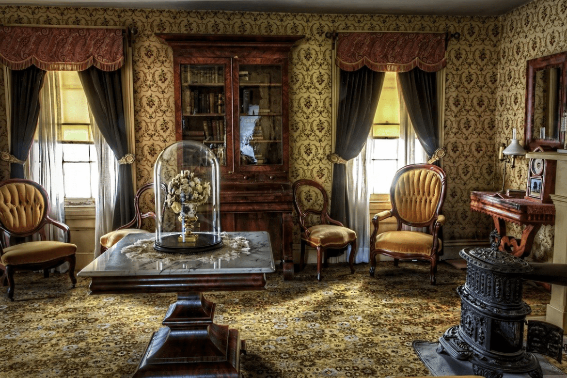 A vintage living room