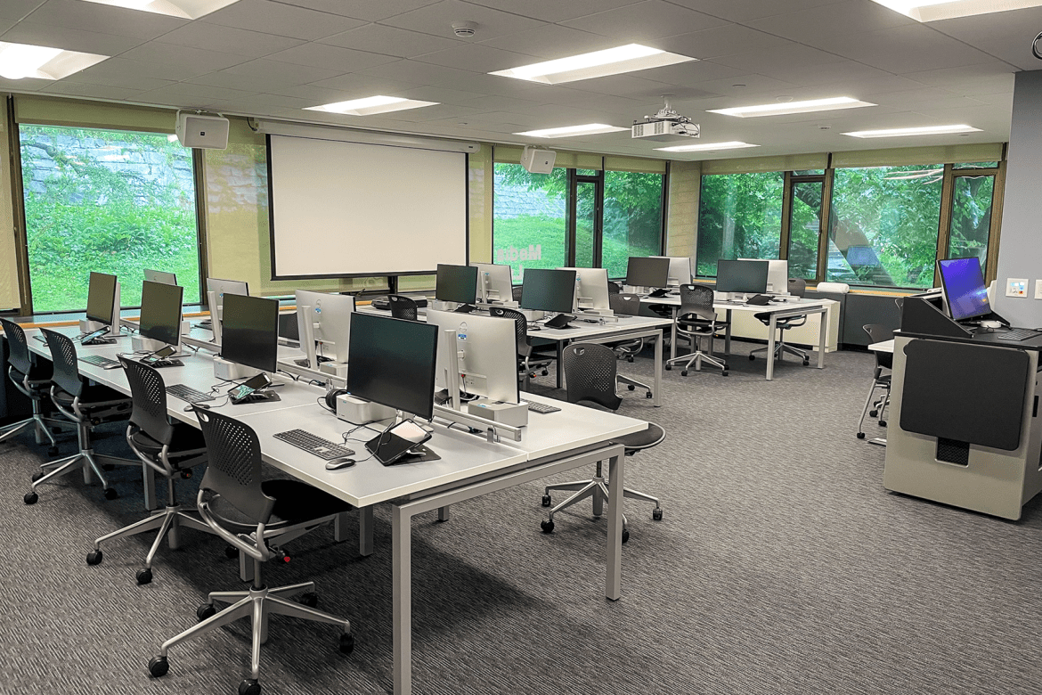 The media lab at Mount Holyoke College