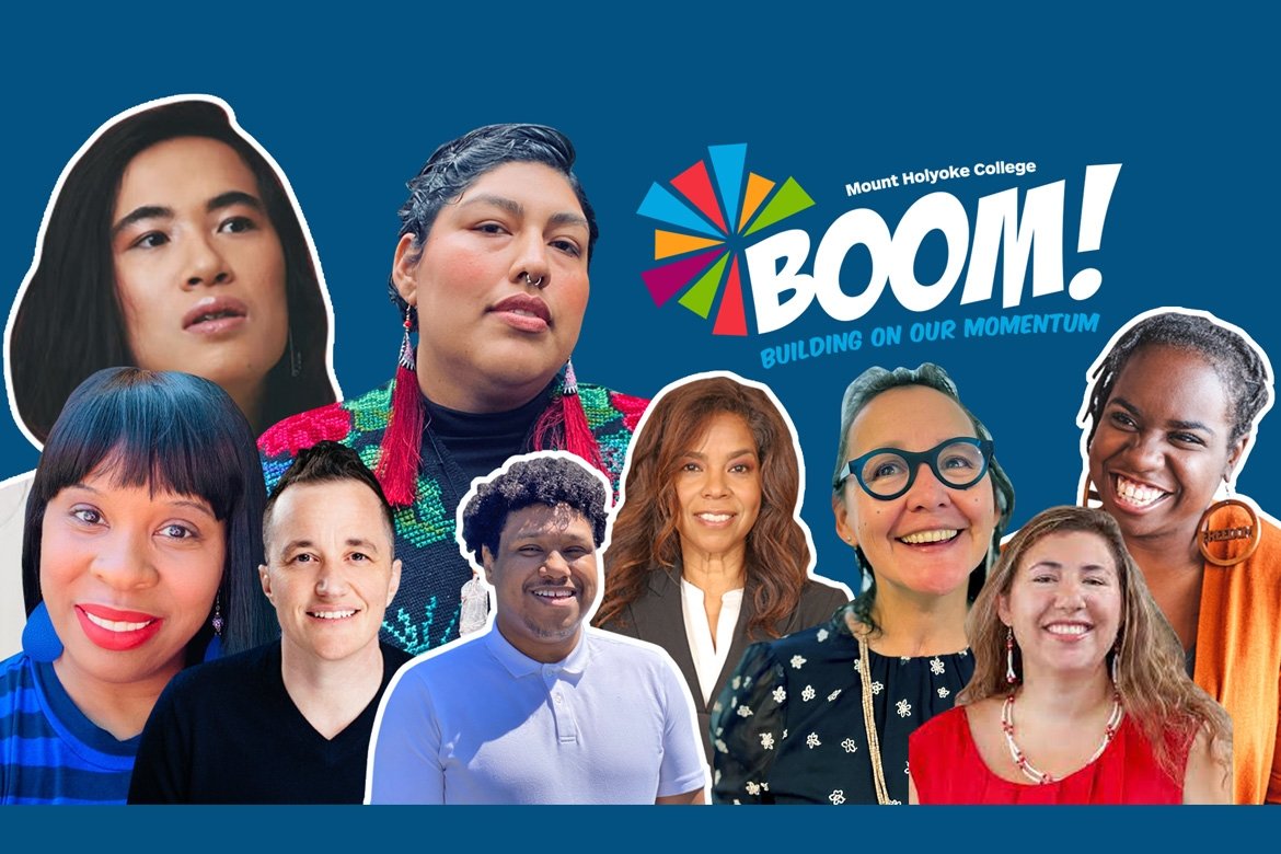 A collage of speakers who will be participating in the BOOM! 2023 Learning Syposium