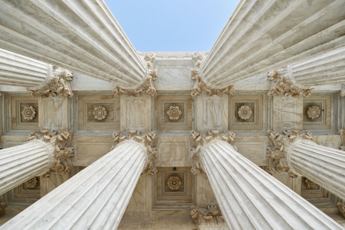 View of ceiling in SCOTUS building