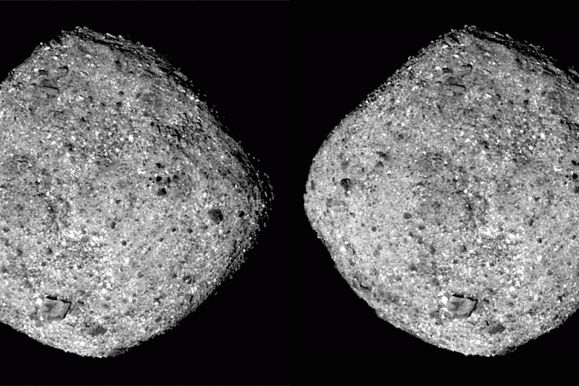 The asteroid Bennu. (Courtesy of NASA.) 