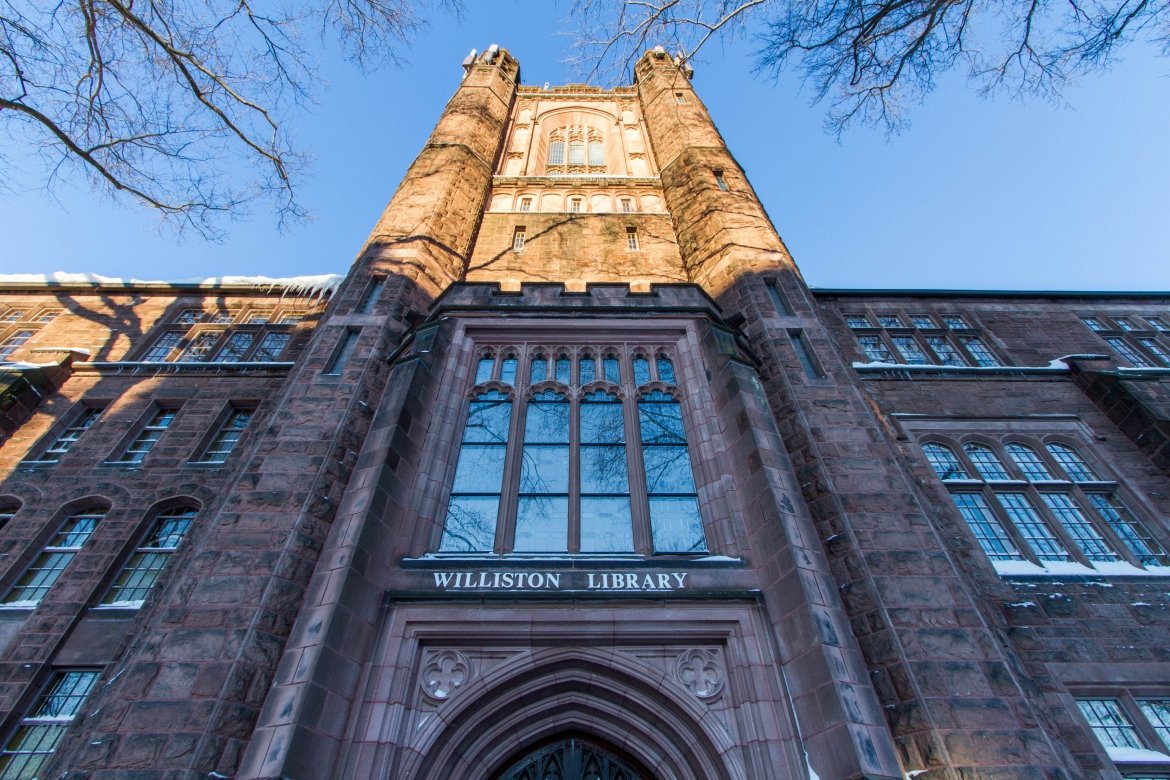 Williston Library from the ground up in the winter of 2017