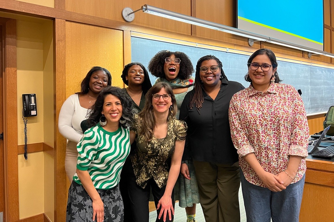 Alexis Nelson, The Black Forager, with students in 2024