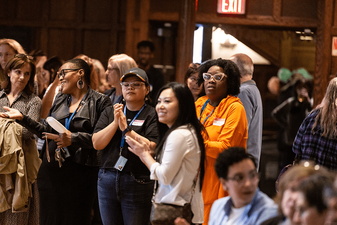 Employees crowded Chapin Auditorium to cheer each others’ accomplishments