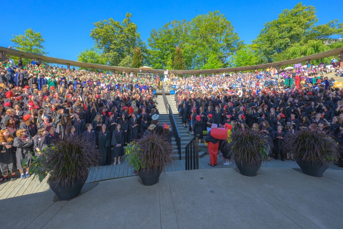 Mount Holyoke’s annual Convocation filled the campus with color, spirit and celebration as students in vivid class colors gathered to cheer and mark the official start of the academic year with tradition and decibels.