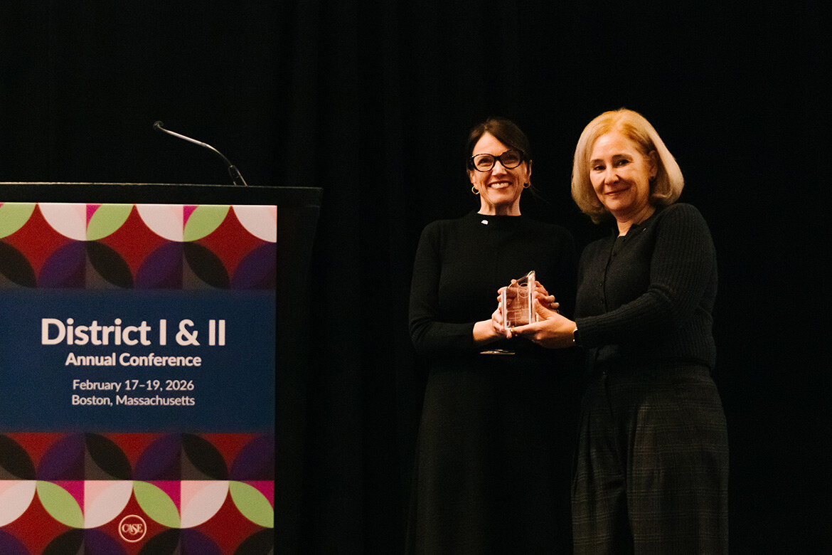 Kassandra Jolley (left) with Sue Cunningham, the President and CEO of the Council for Advancement and Support of Education (CASE)